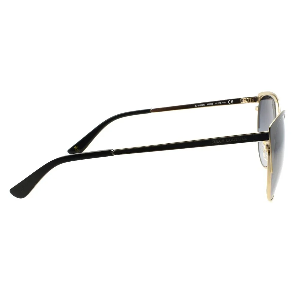 Juicy Couture JU 612 /G/S/ 807 9O Women's Sunglasses Cat Eye Black / Gray